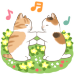 毎日使える☆飛び出す猫たちのスタンプ