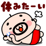 でか文字疲れたおやじ君と猫