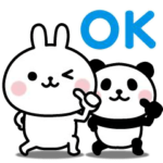 動く！うさぎとぱんだのシンプルな言葉