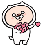 動く！しろめにゃん・ねこのきもち