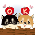 豆柴んず♡飛び出す残暑〜秋スタンプ