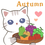 ほっこり秋にゃんこ