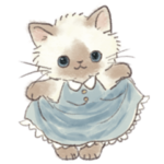 水彩タッチ♪ドールな猫たちのスタンプ３