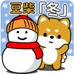 飛び出す！豆柴「冬」