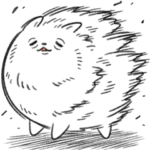 負けないポメラニアン