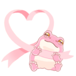 ピンクのカエルスタンプ（再販）