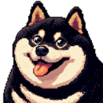 ドット絵 太っちょ黒柴 日常会話 40種