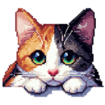 ドット絵 三毛猫 猫 日常会話 40種