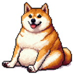 やる気の出ない太っちょ柴犬