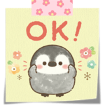 ふんわりペンちゃん★付箋紙スタンプ