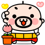 おやじ君のんびり春スタンプ