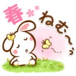 ぽかぽかの春❤️ハート耳のうさぎさん