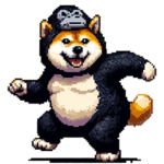 ゴリラになったふとっちょ柴犬