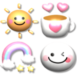 ぷっくりシール風♡よく使う日常言葉