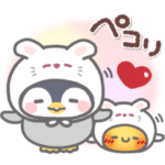 ぽってりペンギン8❤挨拶