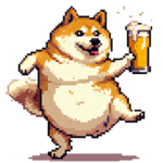 のんだくれな太っちょ柴犬 忘れちゃお