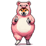 ブタになったふとっちょ柴犬