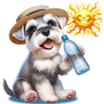 シュナウザーの夏スタンプ