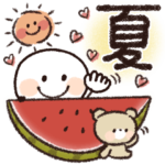 夏に使える♡スマイル棒人間♡