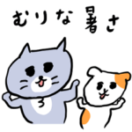 灰色キャット「むりな暑さ」