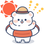 白くまさんのひんやり夏スタンプ