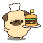 飛びだす！グルメなパグさん
