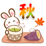 ほんのり秋色❣ハート耳のうさぎさん