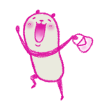 桃色♡お出かけ豆パンダ
