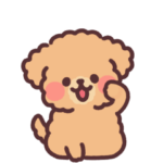 動く！ふわもこトイプードル アプリコット