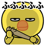 ちょっと敬語の目つきの悪いヒヨコ