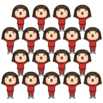 背景が動く！芋ジャージ女子軍団