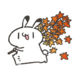 ゆるうさの秋どこいったんスタンプ