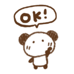 落書きぱんだのシンプルあいさつ