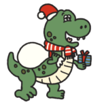 おとぼけザウルスの冬がきた！