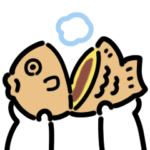 たい焼きの動くスタンプ