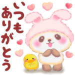 気持ちを伝える❤️うさぎパンダさん2