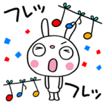 元気言葉（音符多め）☆ふんわかウサギ