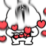 感情が高ぶる太っちょうさぎ