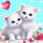 ❤️動いて飛び出す仲良しで可愛い子猫