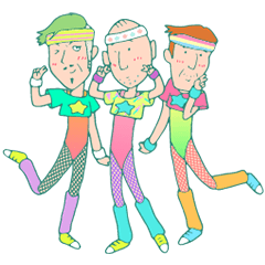 動く！ウキウキエアロビスタンプ