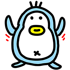 田辺誠一画伯作 かっこいいペンギン。スタンプ