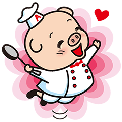 こぶたのクックハピネススタンプ