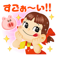 LINE バブル2 x ペコちゃんコラボ