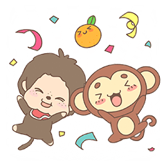 タッチモンチーxモンチッチ 限定スタンプ