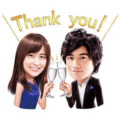 山本美月&斎藤工 澪 LINEスタンプ