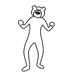 けたたましく動くクマ