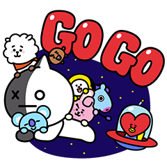 宇宙スター BT21 デイリー愛嬌Ver.を実際にゲットして、トークで遊んでみた。