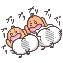 ソップリンのぷりっ♪ぷりっ♪スタンプを実際にゲットして、トークで遊んでみた。