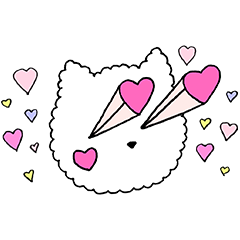 ミュウミュウのスタンプを実際にゲットして、トークで遊んでみた。