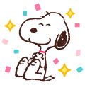 背景が動く♪スヌーピー冬スタンプ